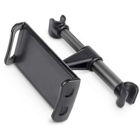 Support télescopique Eafc pour téléphone et tablette, coussin arrière de voiture, fixation pour appui-tête arrière, compatible avec téléphones et tablettes de 4 à 11 pouces - Boucle noire (1/5)