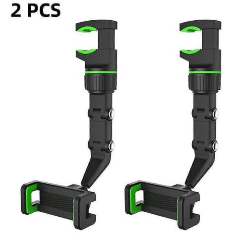 Support de téléphone pour rétroviseur de voiture, compatible avec les téléphones de 40 à 61 pouces (GPS), support de navigation pour smartphone, support réglable - Lot de 2 (vert) (1/5)