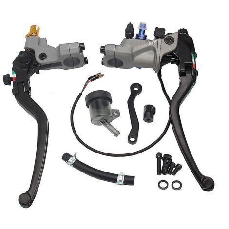 Maître-cylindre hydraulique universel en aluminium forgé 7/8 pouces pour moto, levier de frein et d'embrayage, style café racer (1/5)