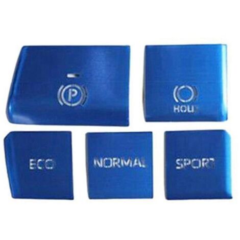 Lot de 5 autocollants de garniture bleus pour boutons multimédias de commande centrale (2019-2021) (1/5)