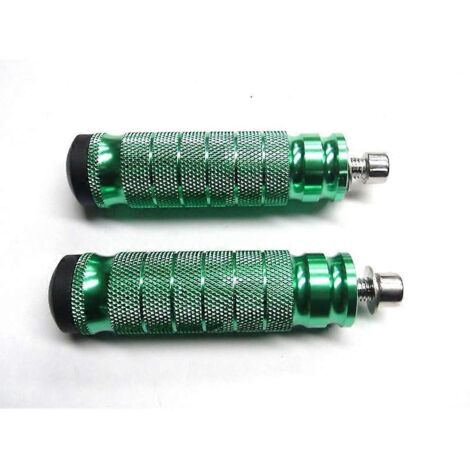 1 paire de repose-pieds arrière de moto en aluminium CNC, compatibles avec les motos Yamaha modifiées - Vert (1/5)