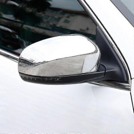 Coques de rétroviseurs extérieurs chromées ABS compatibles avec Jeep Cherokee KL 2014-2018 - Accessoires de protection (1/5)