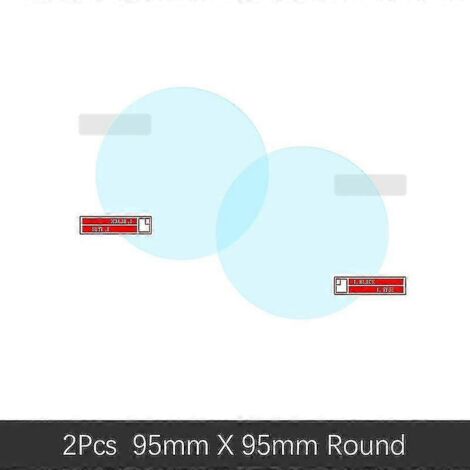 Film de protection pour rétroviseur intérieur Peugeot 107 (2005-2014) et Peugeot 108 (2015-2019) : protection intégrale, antibuée et imperméable. Accessoire autocollant rond 95 mm x 95 mm. (1/5)