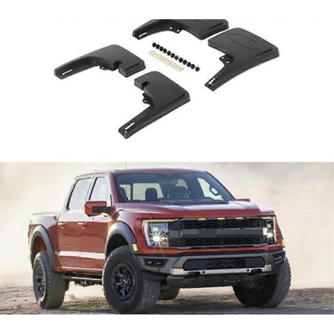 Bavettes garde-boue pour Ford F150 2021-2022, ensemble de 4 pièces (avant et arrière) (pour camions sans élargisseurs d'ailes). (1/5)