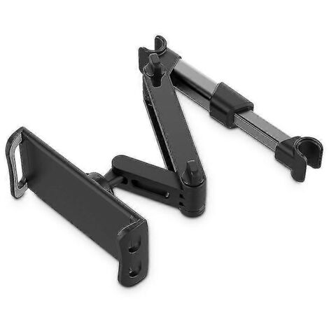 Support télescopique Eafc pour téléphone et tablette, coussin arrière de voiture, fixation sur appui-tête arrière pour téléphone et tablette de 4 à 11 pouces - Noir (1/5)