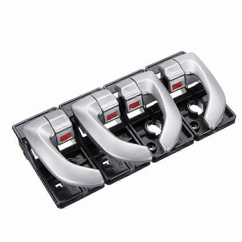 Poignées de porte intérieures de voiture (lot de 2 ou 4) pour Hyundai Tucson 2005-2009 - Argent - Lot de 4 (1/5)
