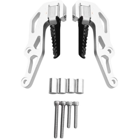 Repose-pieds pliables pour moto, kit de repose-pieds CNC pour passager, compatible avec NC700D et NC750D (2012-2016) (argent) (1/5)