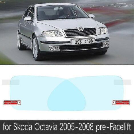 Film de protection pour rétroviseur intérieur Skoda Octavia 1996-2019 (modèles 1, 2, 3, A5, A7 Mk1, Mk2, Mk3, 1U, 1Z, 5E) : anti-buée et imperméable. Accessoires inclus : Octavia A5 (2005-2008). (1/5)