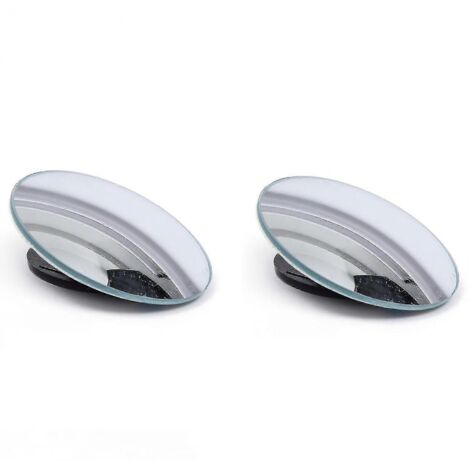 2 rétroviseurs d'angle mort convexes ronds pour voiture, grand angle, réglables à 360°, transparents, pour une sécurité de conduite optimale. (1/5)