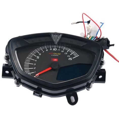 Compteur de vitesse électronique numérique pour moto, écran LCD, indicateur de vitesse et de niveau d'huile, sélecteur 7 couleurs, compatible avec -- (1/5)