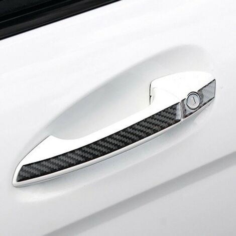 Autocollants de garniture de poignée de porte extérieure en fibre de carbone pour Mercedes-Benz Classe C W204 2007-2014 C200 C220 C250 C300 (1/4)