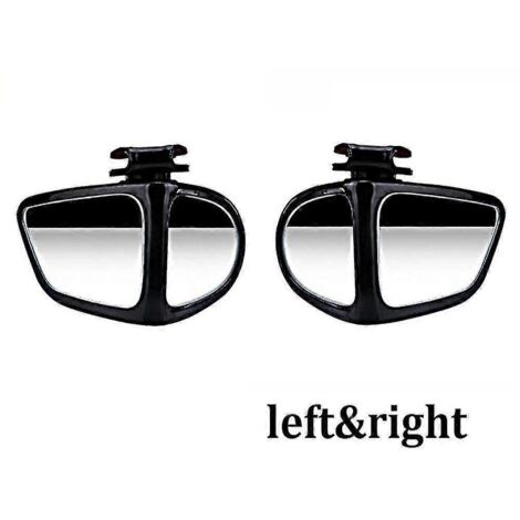 Rétroviseur d'angle mort réglable et rotatif à 360° pour voiture, rétroviseur de recul grand angle, rétroviseur de stationnement arrière pour automobile - Gauche et droite (1/5)
