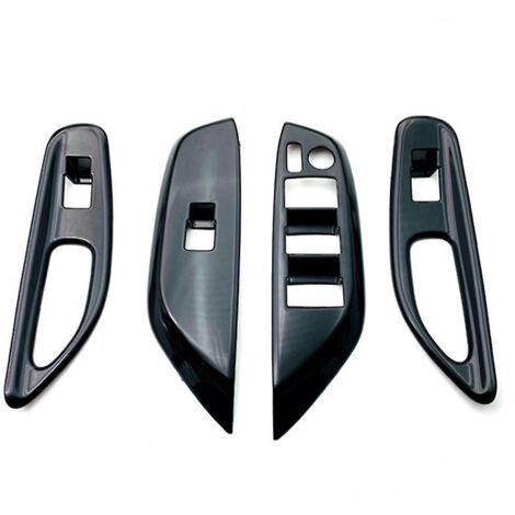 Cache-bouton de lève-vitre noir brillant pour voiture, panneau d'accoudoir de porte pour 2 2022 2023-- (1/5)