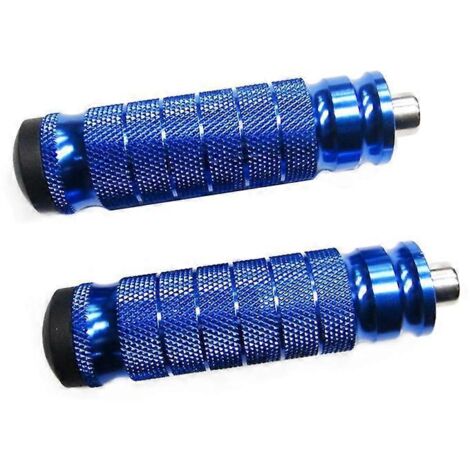1 paire de repose-pieds arrière de moto en aluminium CNC, compatibles avec les motos Yamaha modifiées - Bleu (1/5)