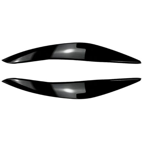 Pour BMW Série 5 F10 F11 (début 2011-2014) - Cache-phares avant noir brillant (1/5)
