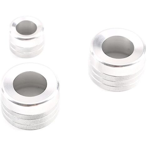 Cache de bouton de réglage du volume audio argenté pour climatiseur X5 X6 E70 E71 F15 F16 2014-- (1/5)
