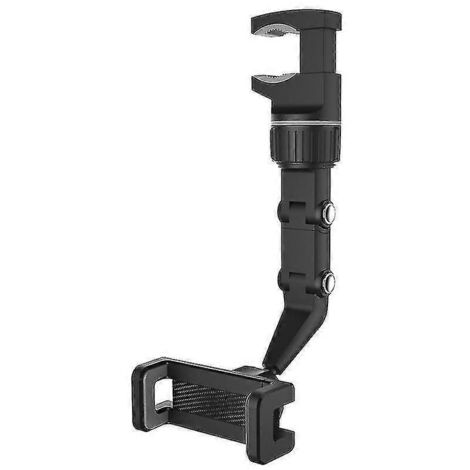 Support de téléphone pour rétroviseur de voiture, compatible avec les téléphones de 40 à 61 pouces, avec GPS intégré et support réglable – Gris (1/5)