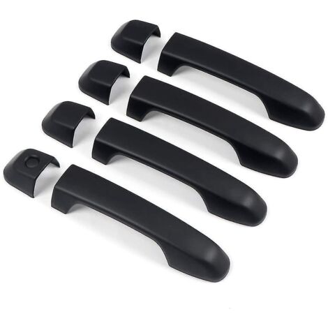 Cache de poignée de porte extérieure pour Prado J150 2010-2019, sans trous pour clé intelligente, noir. (1/5)