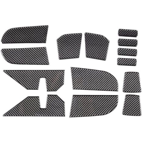 Kit de tapis de portières de voiture, autocollants décoratifs pour l'intérieur (accessoires 2022-2023) - Fibre de carbone souple (1/5)