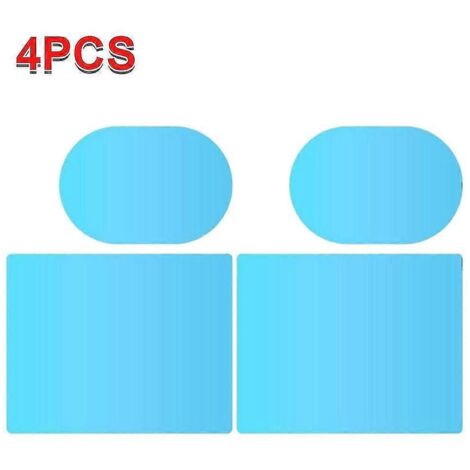 Lot de 4 films protecteurs pour rétroviseurs de voiture (95 x 135 mm) : transparents, imperméables, anti-éblouissement et anti-buée. Accessoires auto. (1/5)