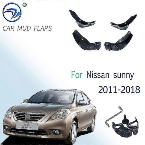 Bavettes de protection moulées pour Nissan Sunny 2011-2018 et Nissan Kick - Garde-boue, bavettes de protection, style d'aile (1/5)
