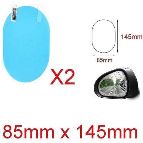 Lot de 2 films protecteurs anti-buée et anti-humidité pour rétroviseurs de voiture (85 mm x 145 mm). (1/5)
