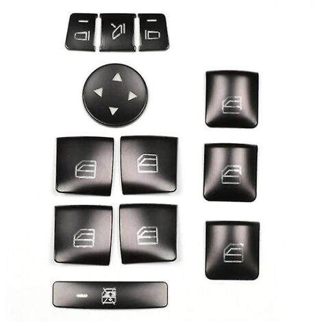 Lot de 12 autocollants pour boutons de lève-vitres compatibles avec Mercedes-Benz Classe GLK et ML (1/5)