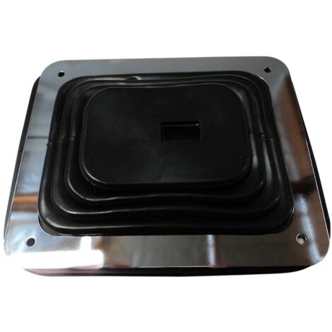 Soufflet de levier de vitesse en caoutchouc avec plaque chromée 5 5/8 pouces x 6 3/4 pouces Manuel Automatique 350-- (1/5)