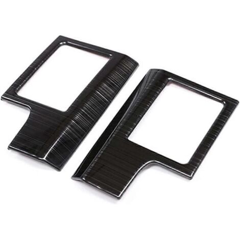 Autocollants décoratifs noirs pour boutons multifonctions (2 pièces) compatibles avec Land Rover Discovery Sport 2015-2018, en acier inoxydable. (1/5)