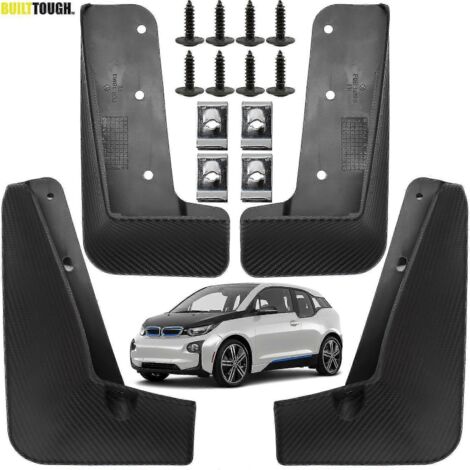 Ensemble de 4 pièces pour BMW i3 2013-2022, bavettes de protection moulées, garde-boue, élargisseurs d'ailes de style électrique, remplacement pour voiture (1/5)