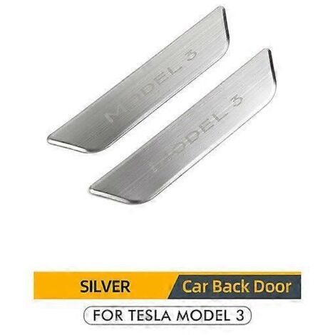 Autocollants de protection de seuil de porte 2023 pour Tesla Model 3, plaques anti-rayures en acier inoxydable, compatibles avec les modèles 2017-2022. (1/5)