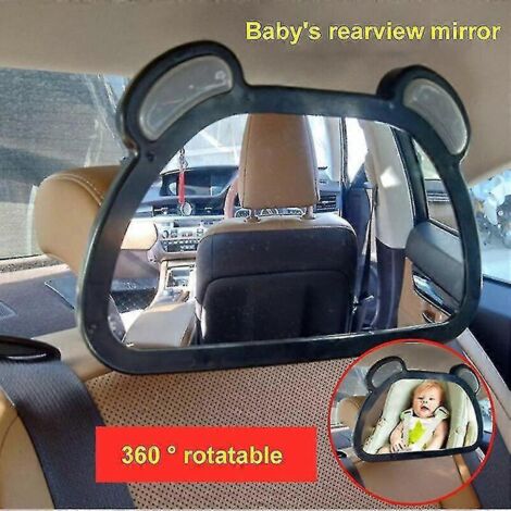 Rétroviseur de voiture bébé télécommandé à 360° pour une sécurité accrue, avec vue sur l'arrière et accessoires de sécurité pour voiture. (1/4)