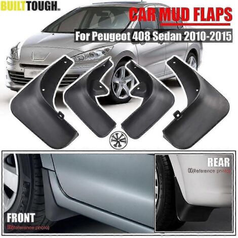 Bavettes de protection pour Peugeot 408 Berline 2010-2015, garde-boue, pare-boue, ailes avant et arrière (1/5)