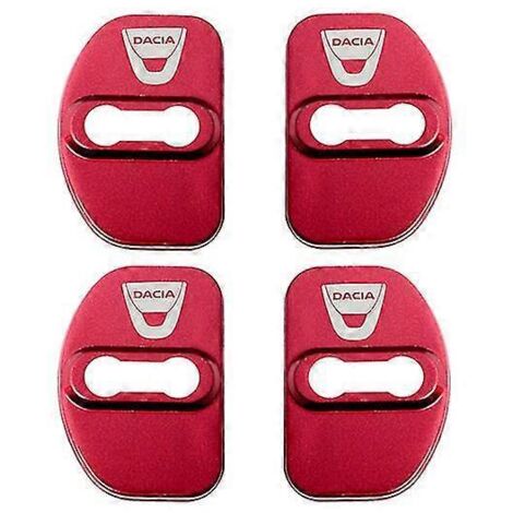 Accessoires de style automobile : cache-serrures de portières avec emblèmes pour Dacia Sandero Mk2 Stepway (lot de 4) - Protection rouge (1/5)