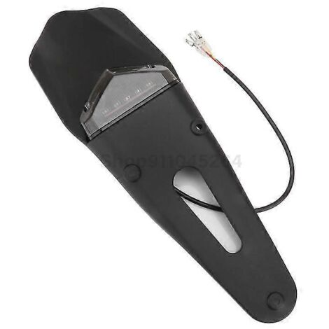 Feu stop arrière à LED universel pour moto, support de plaque d'immatriculation, compatible Honda, Yamaha et BMW - Noir/Gris (1/4)