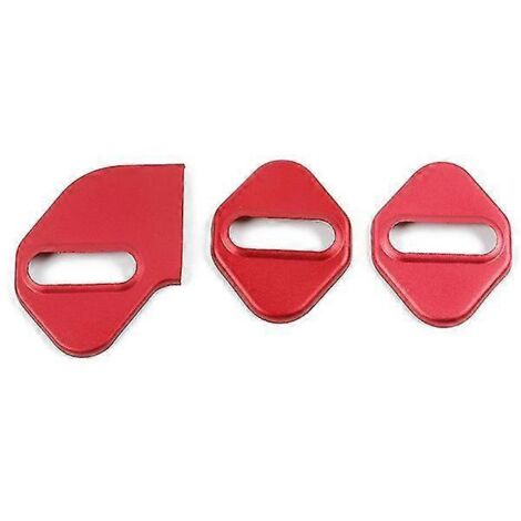 Coque de protection décorative en alliage d'aluminium pour serrure de porte de voiture Suzuki Jimny 2019+ - Accessoires auto - Rouge (1 pièce) (1/5)