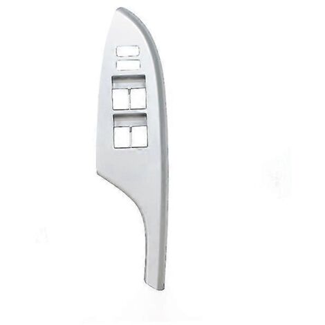 Pour Toyota Corolla (2007-2013) avec conduite à gauche : cache du panneau de commande de lève-vitre électrique (avant gauche) argenté. (1/5)