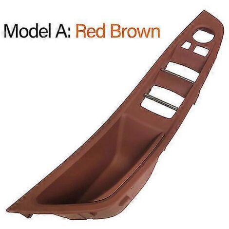 Ensemble de poignées de porte intérieures beige et noir pour BMW Série 5 F10 F11 520i 523i 525i 528i 530i (conduite à gauche) - Poignées de porte intérieures - Rouge-brun (1/5)