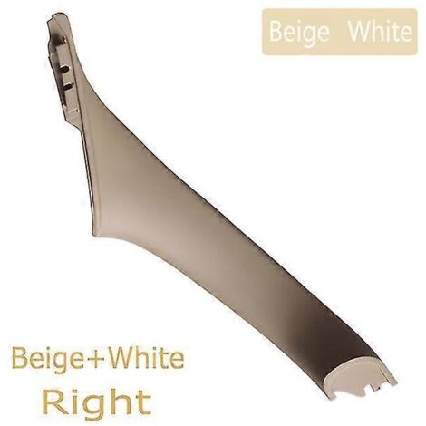 Poignées de porte intérieures gauche et droite pour BMW Série 5 F10 F11 - Gris, beige et noir - Garniture de poignée de panneau de porte intérieure - Beige et blanc - Droite (1/5)