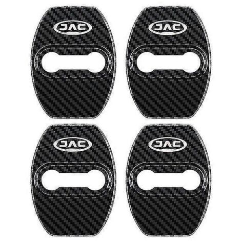 Lot de 4 protections adhésives pour serrures de portières de voiture Jac S2 S3 S4 S5 T6 T8 X4 X7 X8 A5 R3 Ievs4 Iev7 IC5 - Protection de serrure de portière - Fibre de carbone (1/5)