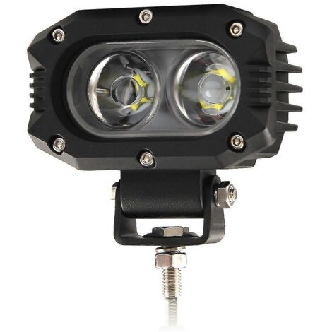 Phares LED Braveway (1 pièce) pour voiture, moto, camion, tracteur, remorque, SUV, quad, feu de travail LED tout-terrain 12 V/24 V, antibrouillard - 12D BLANC F (1/4)