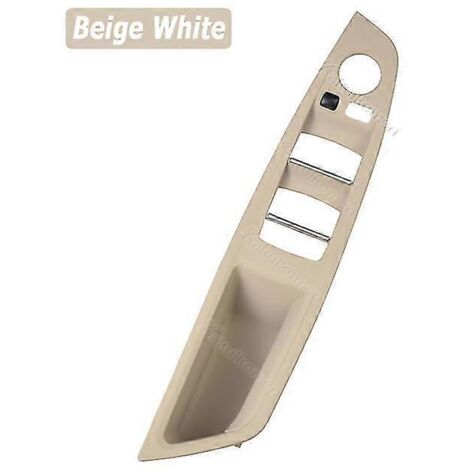 Garniture de poignée de porte intérieure gauche (côté conducteur) améliorée, beige et noir, pour BMW Série 5 F10 F11 F18 520i 523i 525i 528i 535i - Poignée de porte intérieure - Beige/Blanc - Conduite (1/5)