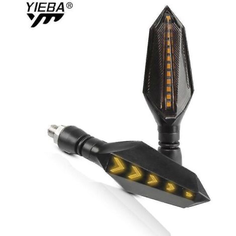 Clignotants universels étanches pour moto, 12 LED clignotantes, compatibles Kawasaki Z750, Z-750, Z750R, Z750S, Z800, Z900 et Z1000 - Jaune (1/4)