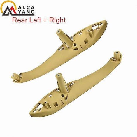 Poignées de porte intérieures gauche et droite pour BMW Série 3 F30 F35 316 318 320 323 325 330 (2012-2017) - Beige - Lot de 2 - Arrière (1/5)