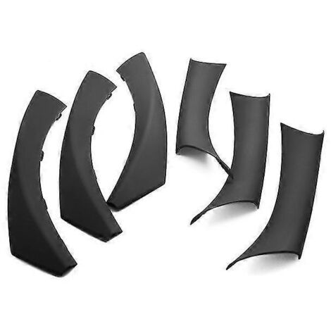 Lot de 6 poignées de porte intérieures style carbone pour BMW Série 3 E90 E91 E92 316 318 320 325 328i (conduite à gauche) - Noir (1/5)