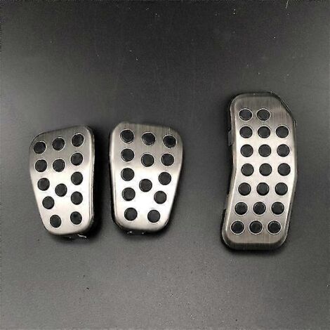 Accessoires auto : housses de pédales en acier inoxydable pour Ford Fiesta Ecosport et Mazda 2 (2007-2014) pédales - MT (lot de 3) (1/5)