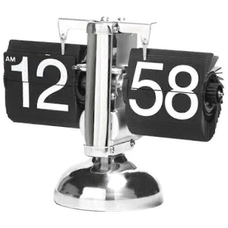 Horloge numérique à affichage par basculement - Petite horloge de table rétro à affichage par basculement, à quartz et à engrenages internes (1/5)