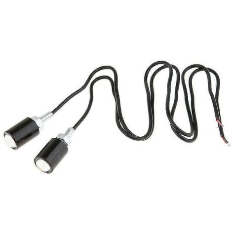 1 paire de mini clignotants ambre universels 12 V pour moto sport, street racing et autres véhicules. (1/4)