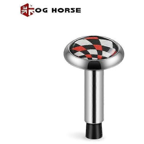 Lot de 2 goupilles décoratives Union Jack pour bouton de verrouillage de porte Mini Cooper S One JCW R50 R53 R55 R56 R57 R58 R59 R60 R61 F60 F55 F56 F57 - Protection de verrouillage de porte - Argent (1/5)