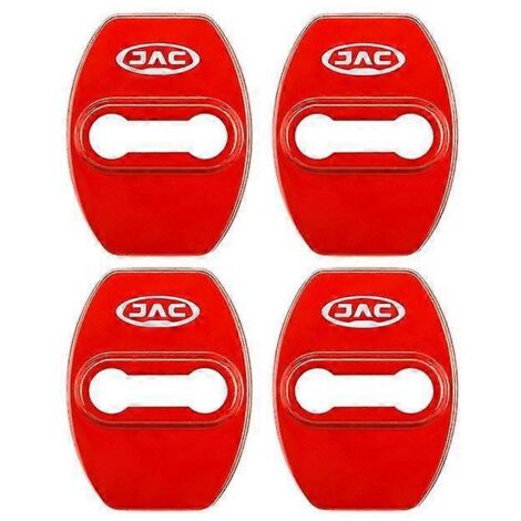 Lot de 4 protections adhésives pour serrures de portières de voiture Jac S2 S3 S4 S5 T6 T8 X4 X7 X8 A5 R3 Ievs4 Iev7 IC5 - Protection de serrure de portière - Rouge (1/5)